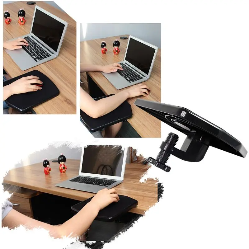 Attachable Table Desk Arm Support Utility Armrest Mouse Anti Slip Pad Chair Extender Hand Shoulder Prtector Mousepad 1pc