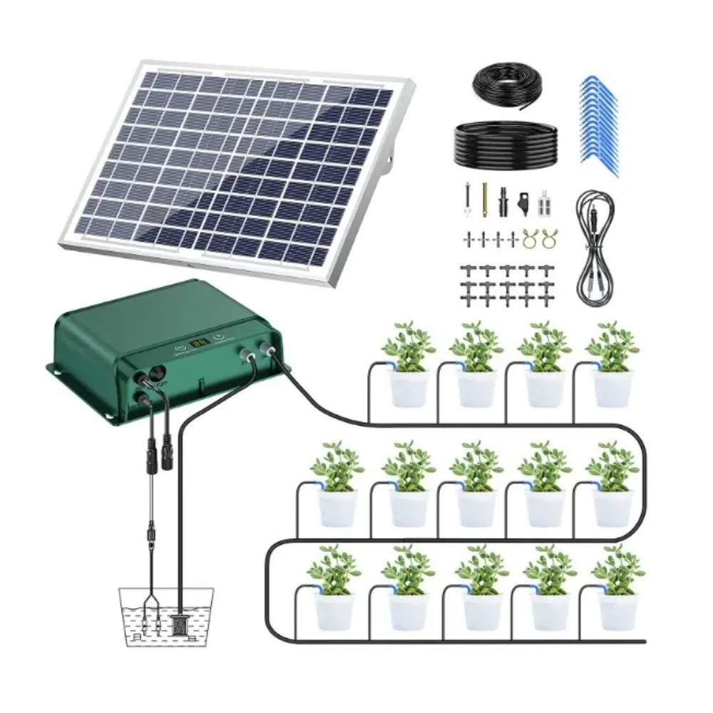

Solar automatic plant self-watering device watering system is used for plant irrigation on balcony plant beds and green homes
