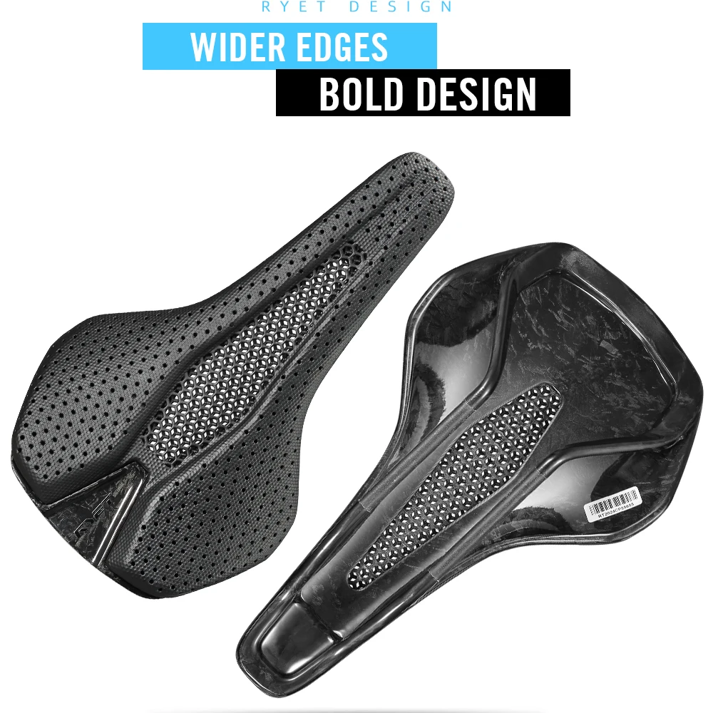 2026 RYET 165g Fahrradsattel, 3D-Gedrucktes Radsport-Sitzkissen, 7x9mm Carbon-Schienen für Rennrad, Mountainbike und Gravel-Bike, Fahrradteile – Detail 14