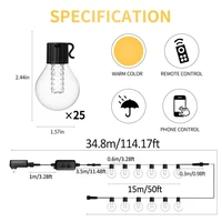 G40 Smart Outdoor DIY LED String Lights Remote Control Lights Bulbs for Patio Garden Outside Backyard Christmas decoration - Image 5