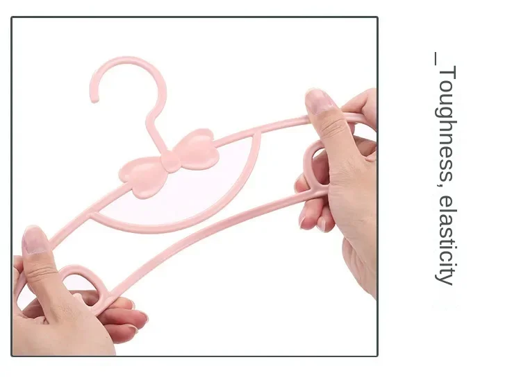 10–50 Stück Kinder-Kleiderbügel, Baby-Kleiderbügel zum Trocknen, Kinder-Kleiderbügel mit Schleifen-Design für den Heimgebrauch, zum Trocknen von nassen und trockenen Kleidungsstücken – Detail 6
