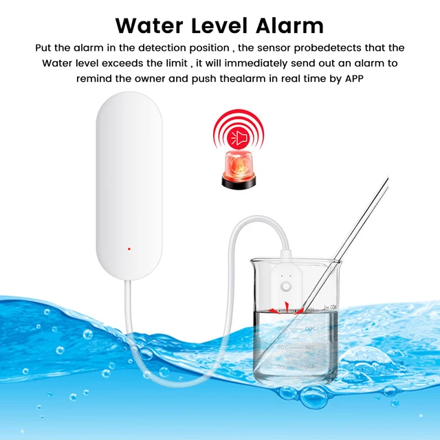Zigbee Water Level Sensor Smart Water Leakage Alarm Detector Flood Alert Overflow Security Protection Smart Life eWeLink 2