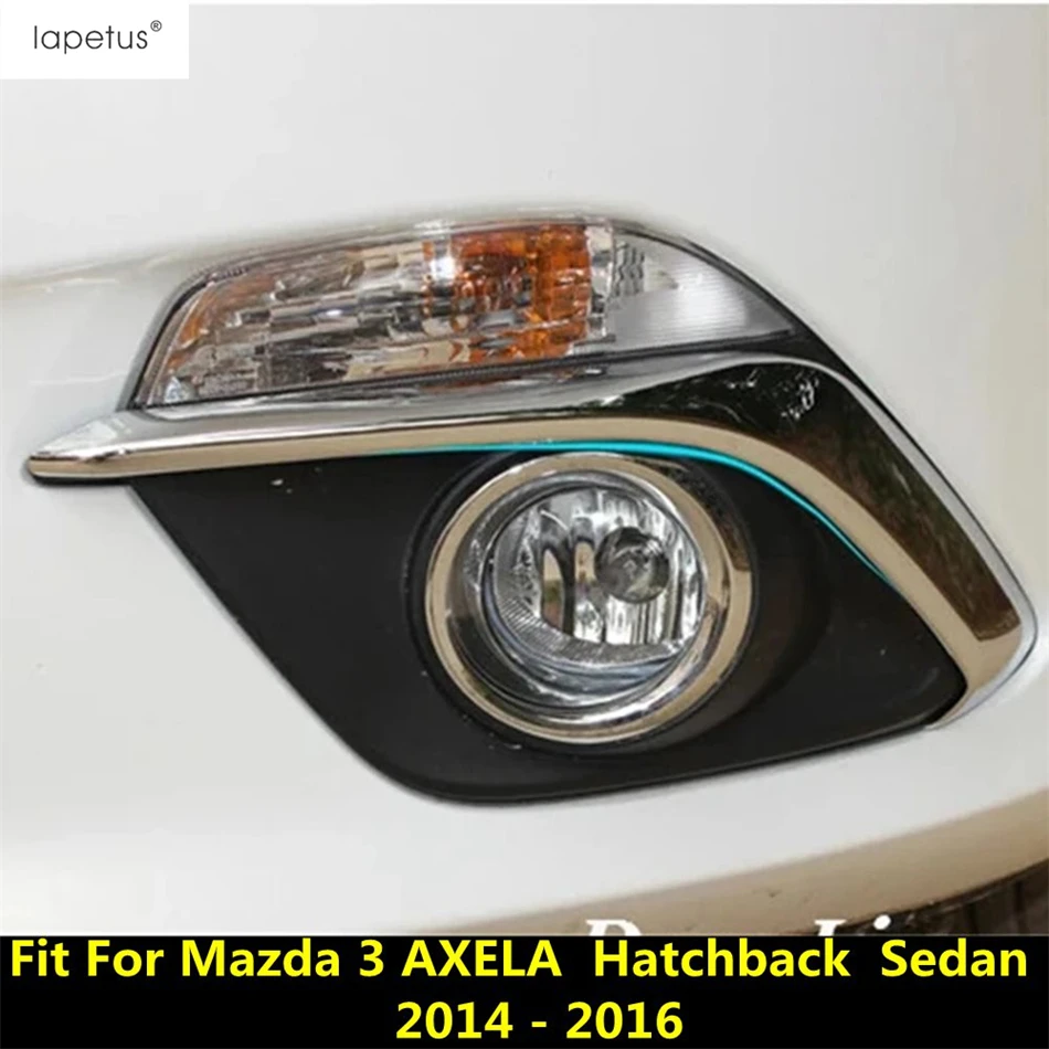 

Car Front Bumper Fog Light Lamp Eyelid Eyebrow Strip Cover Trim For Mazda 3 AXELA Hatchback Sedan 2014 2015 2016 ABS Accessories