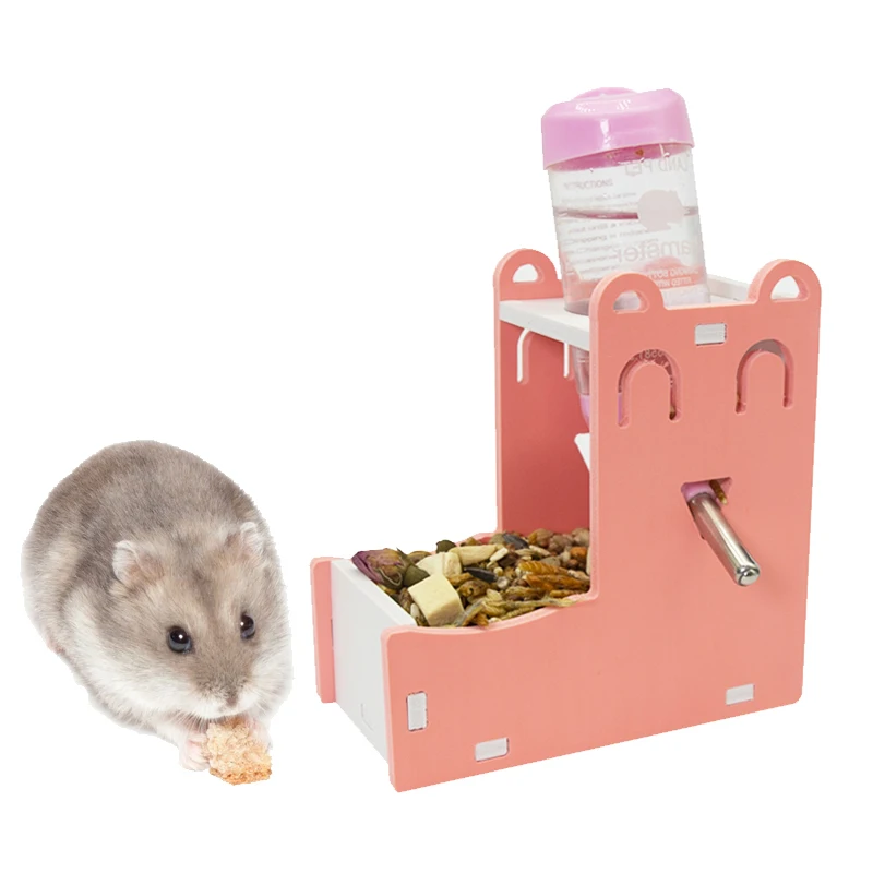 

Cute Small Pet Water Drinking Bottle Holder Hamster Parrot Food Feeder Dispenser Rat Hideout Nest Toy Hamster Accessories Lapin