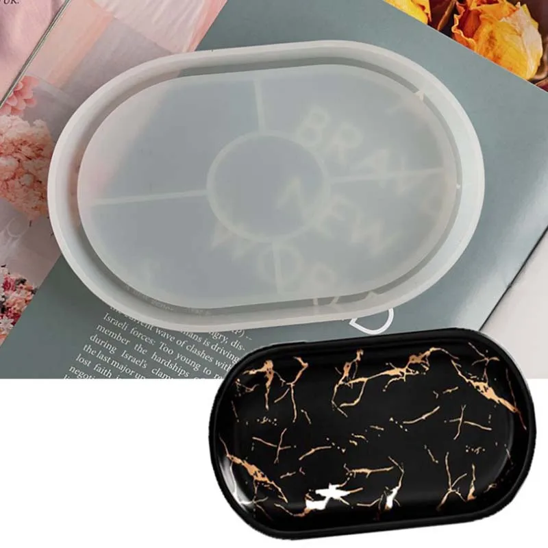 Ashtray Coaster Flexible Silicone Tray Mould Epoxy ResinCraft Storage Dish Clay Resin Molds Plaster Mold