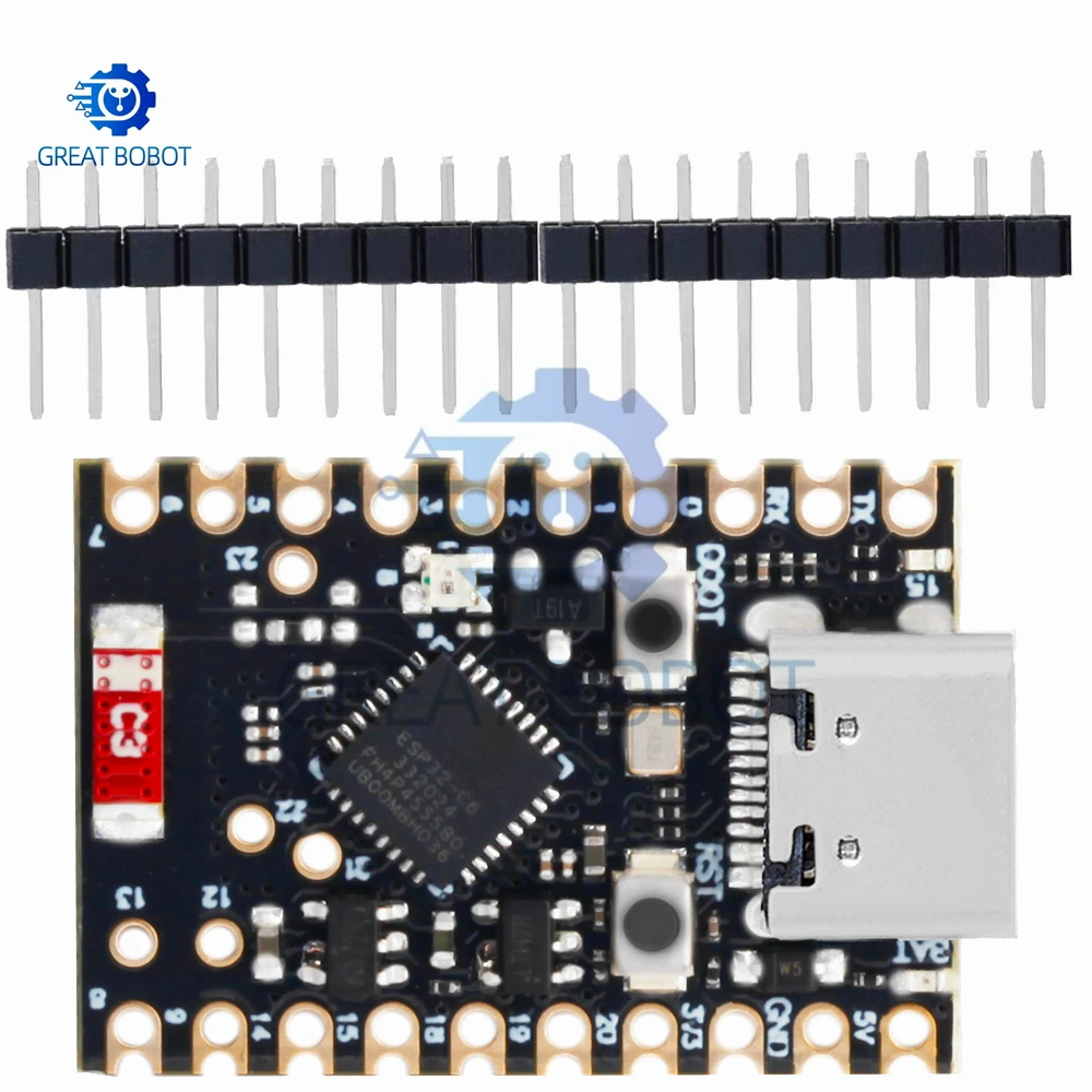 รูปสินค้า บอร์ดพัฒนา ESP32-C6 สำหรับการเรียนรู้โปรแกรมมิ่ง