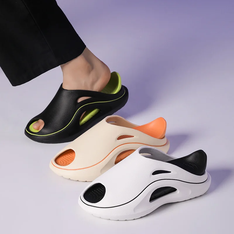 Slip Slippers for Men Non-Slip Slipper for Indoor Outdoor Slip Comfy Soft Foam Sliders With Thick Sole_voghion.com