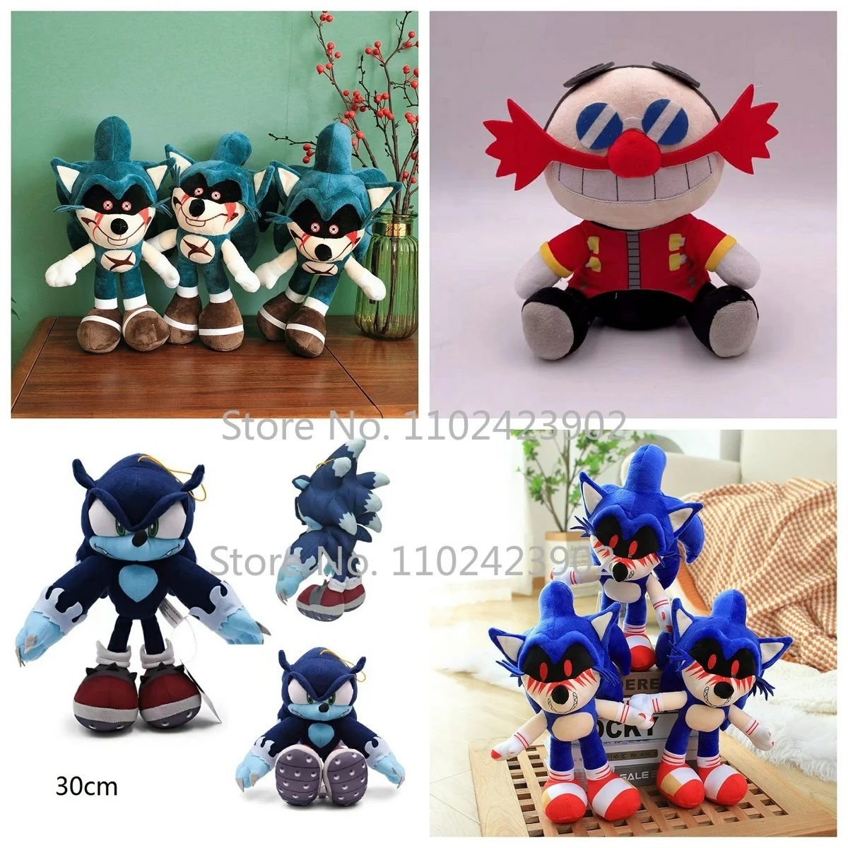 30CM Super Sonic EXE Plush Toy The Hedgehog Amy Rose Knuckles Tails Cute  Cartoon Soft Stuffed Doll Birthday Gift For Children - AliExpress