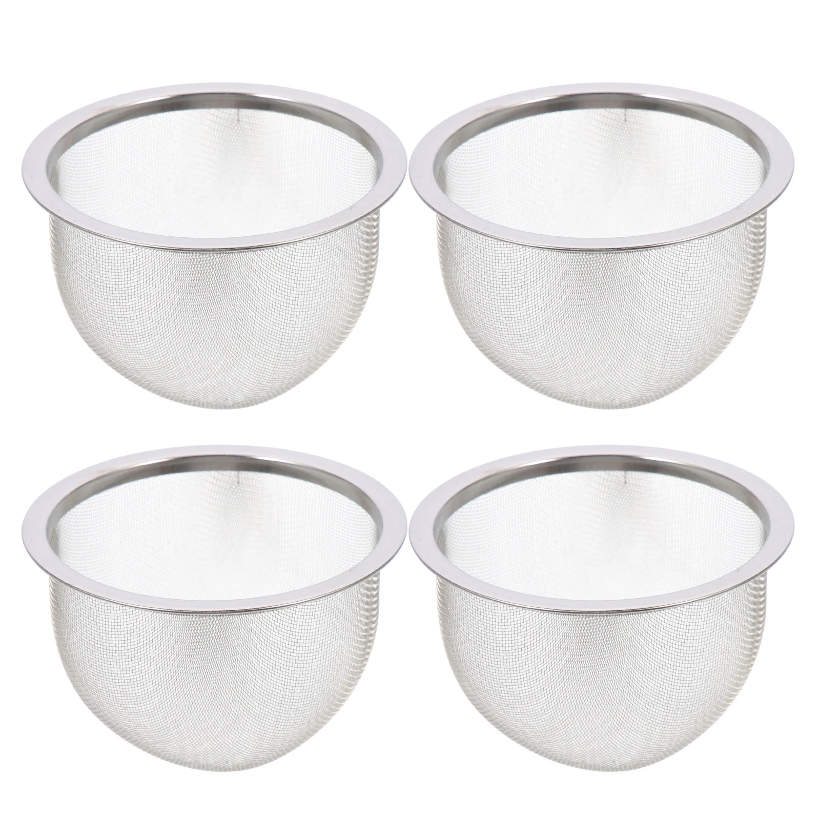4 Pcs Stainless Steel Tea Filter Tea Strainer Home Infuser Coffee Mesh Filter Metal Teapot Infuser Insert Pot