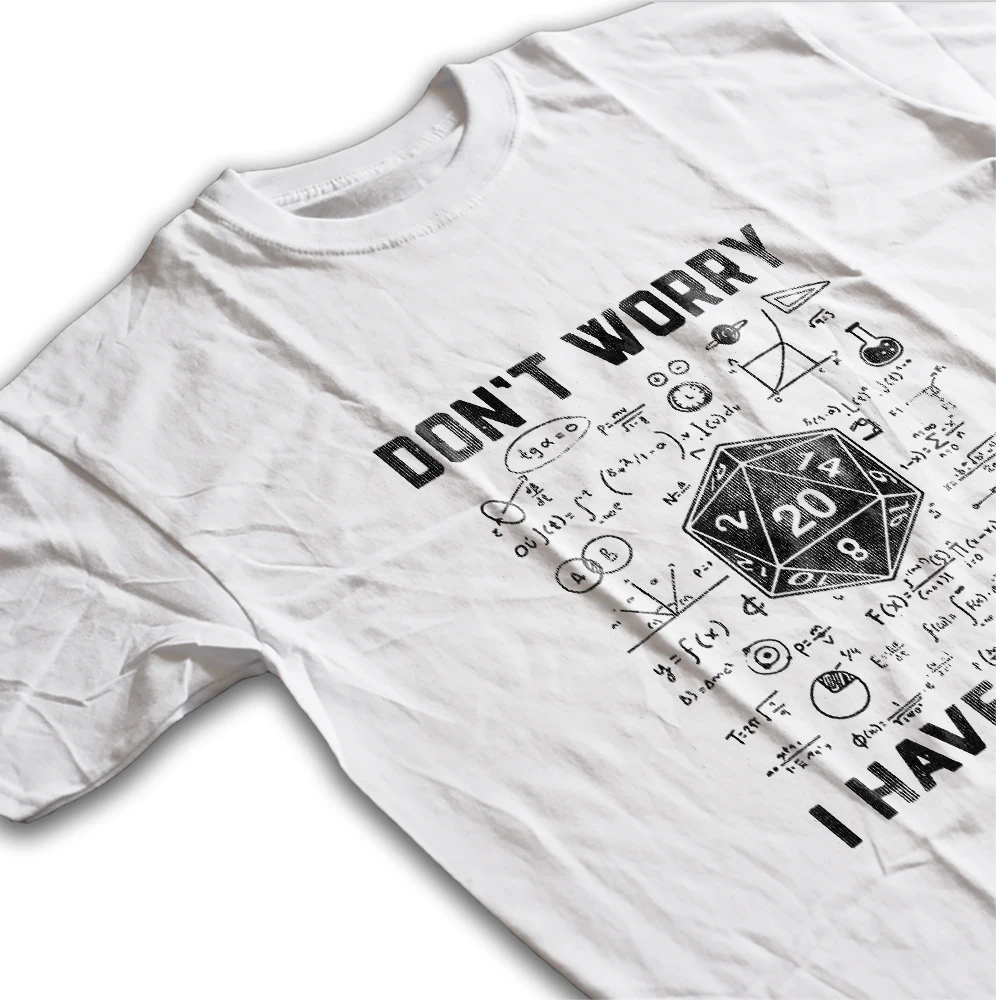 Neuheit Dungeon Dragon T Shirts Grafik Streetwear Kurzarm ICH Have A Plan D20 Würfel Rollenspiel DnD T-shirt Männer – Detail 9