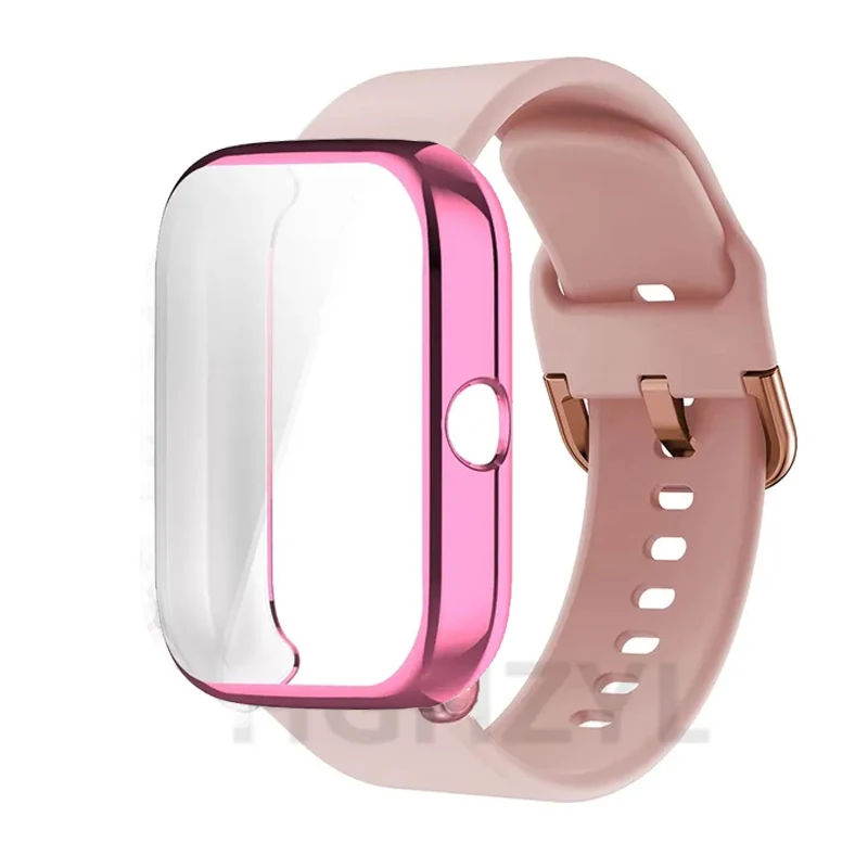 Silicone Band with Soft TPU Full Coverage Protective Case and Strap Replacement