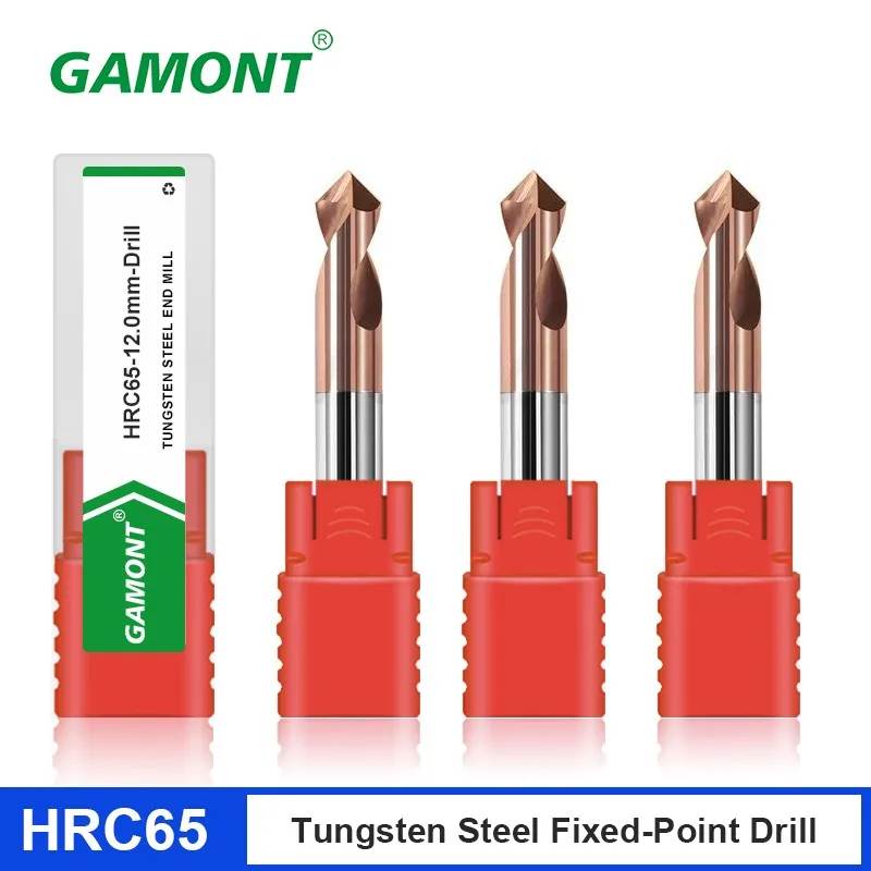 

GAMONT Milling Cutter Alloy Coating Tungsten Steel Tool By Aluminum Cnc Maching 1 Blade HRC65 Spot Drills Top Chamfered Milling