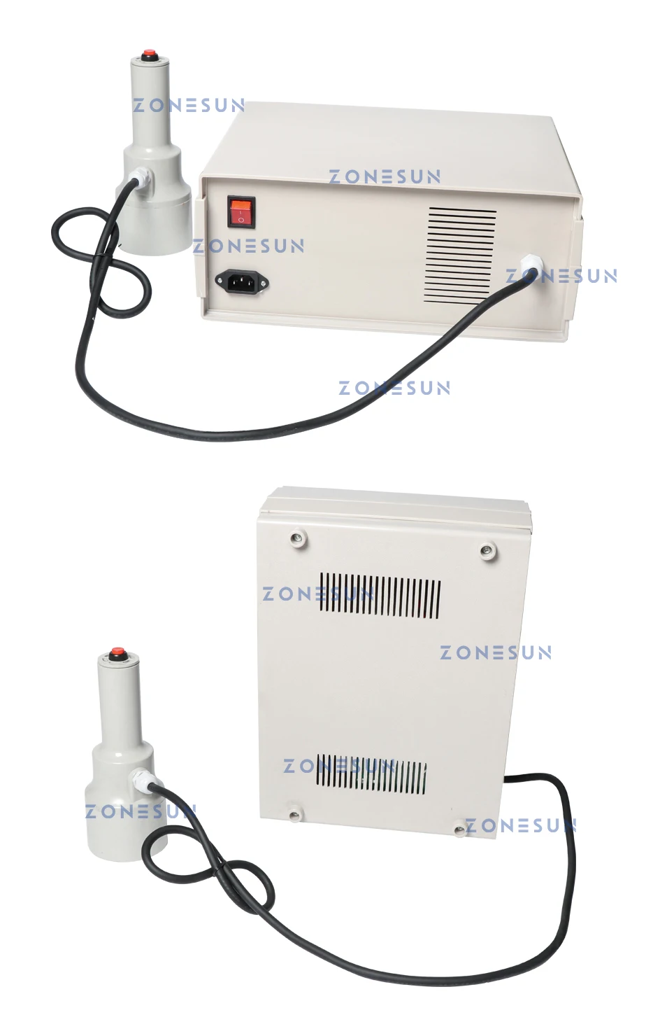 ZONESUN ZS-FK300 Машина для запечатывания пленки из алюминиевой фольги малого диаметра для медицины Бутылка с острым концом Пластиковая бутылка-капельница