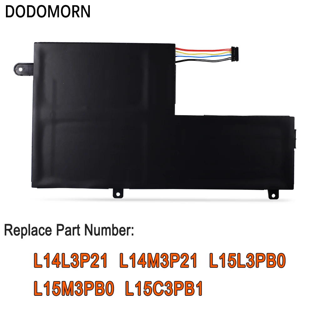 Dodomorn L14l3p21 Bateria do Portátil para Lenovo Ideapad 500s 510s14isk Flex 1470 1480 1570 1580 Yoga 500 14ibd L14m3p21 45wh - Imagem 2
