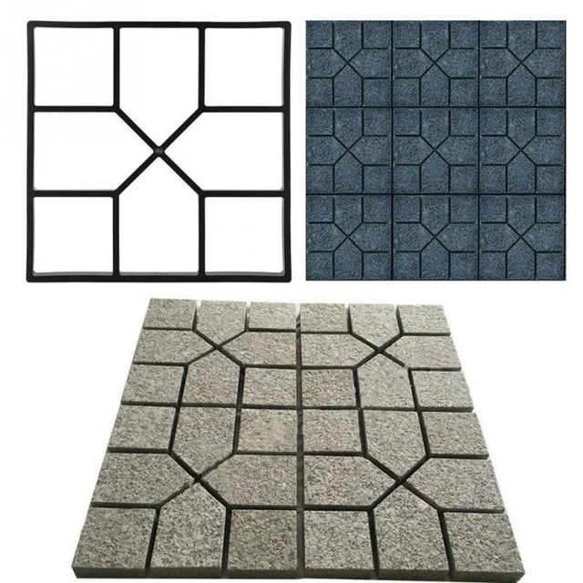Műanyag Kerti Ösvénykészítő Penész Diy Kézi Burkolás Cement Tégla Út Beton Újrafelhasználható Manuálisan - Image 2