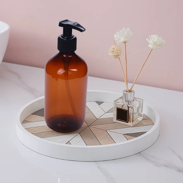 4Pcs New 500Ml Pump Bottle Makeup Bathroom Liquid Shampoo Bottle Travel Dispenser Bottle Container for Soap Shower Gel 2