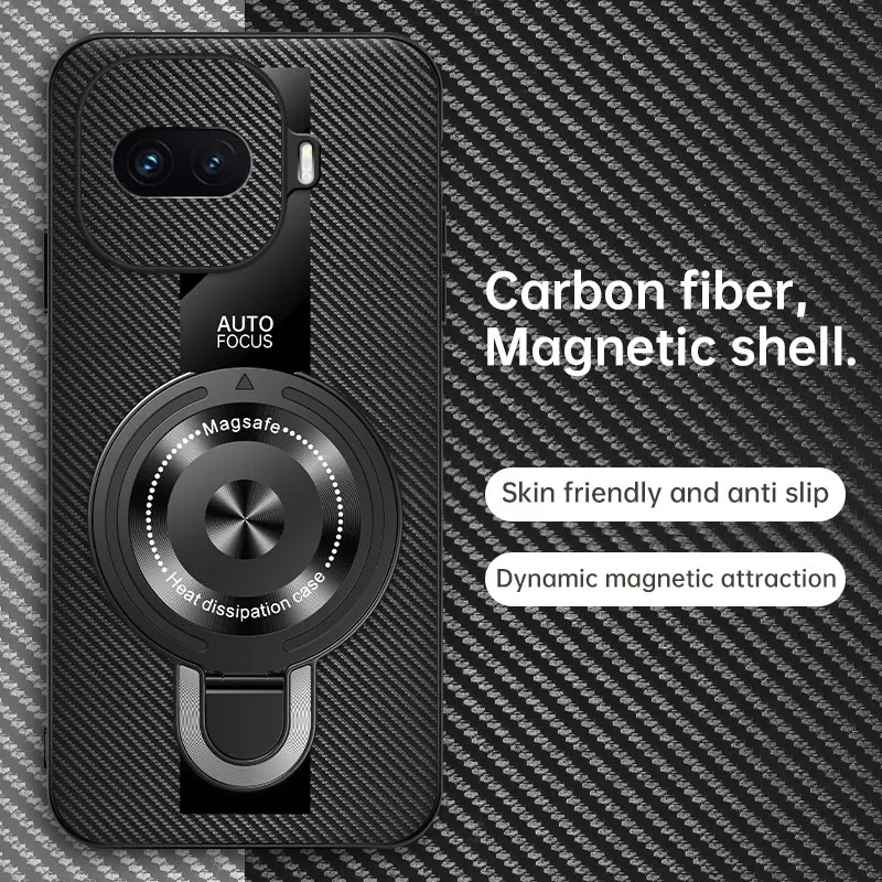 Sheepskin Leather Wireless Charging Magnetic Ring Holder Case - Shockproof and Stylish Cover
