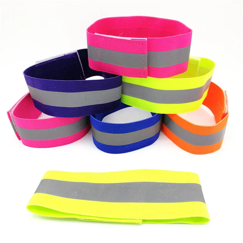 

32cm Reflective Armbands Night Safety High Elastic Bands Reflector Tape Armband Wristband Ankle Leg Straps for Outdoors Running