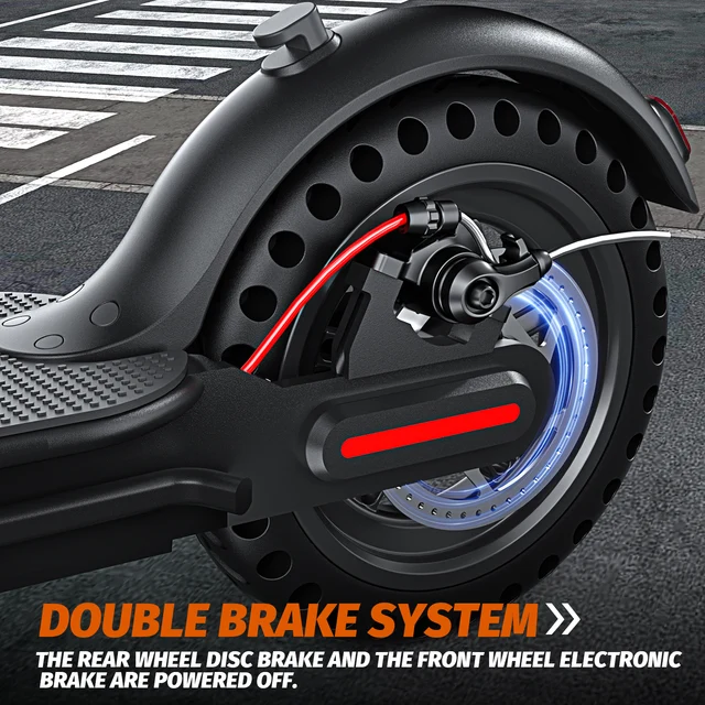 350W Foldable Electric Scooter for Adults Teens,Explosion-proof Tires,Dual Brake System Lightweight High Quality E-scooter 5
