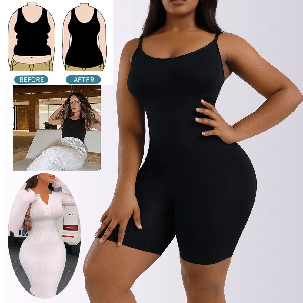 Women Body Shaper Bodysuit Tummy Control Seamless Firm Plus Size Waist Trainer Shapewear