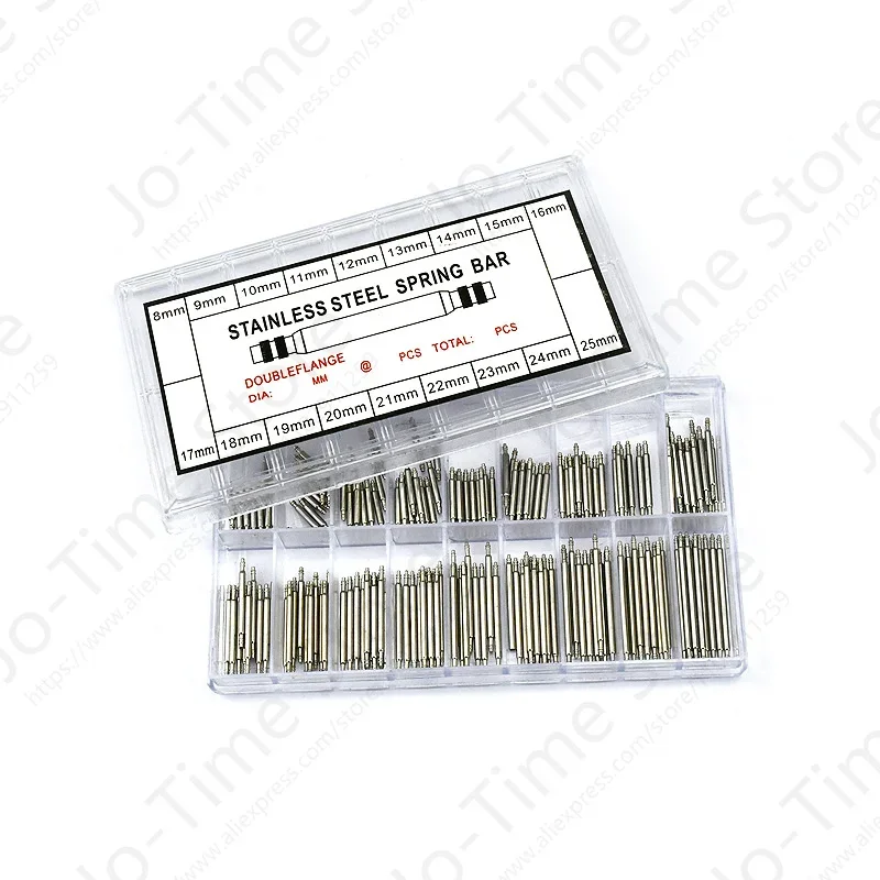 Deluxe Stainless Steel Watchband Spring Bar Assortment Set
