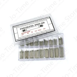 Deluxe Stainless Steel Watchband Spring Bar Assortment Set (Silver)