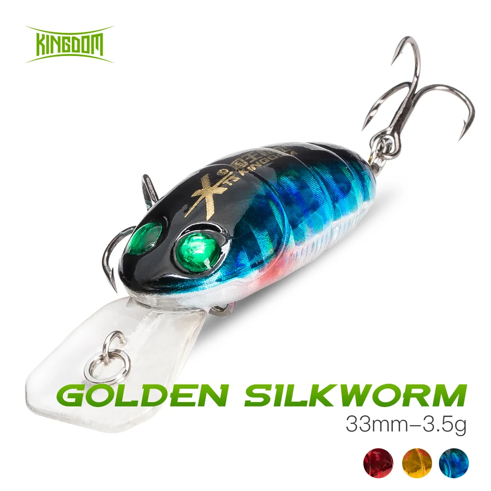 Kingdom Gold Silkworm Minnow Fishing Lures 33mm 3.5g 0-0.5m