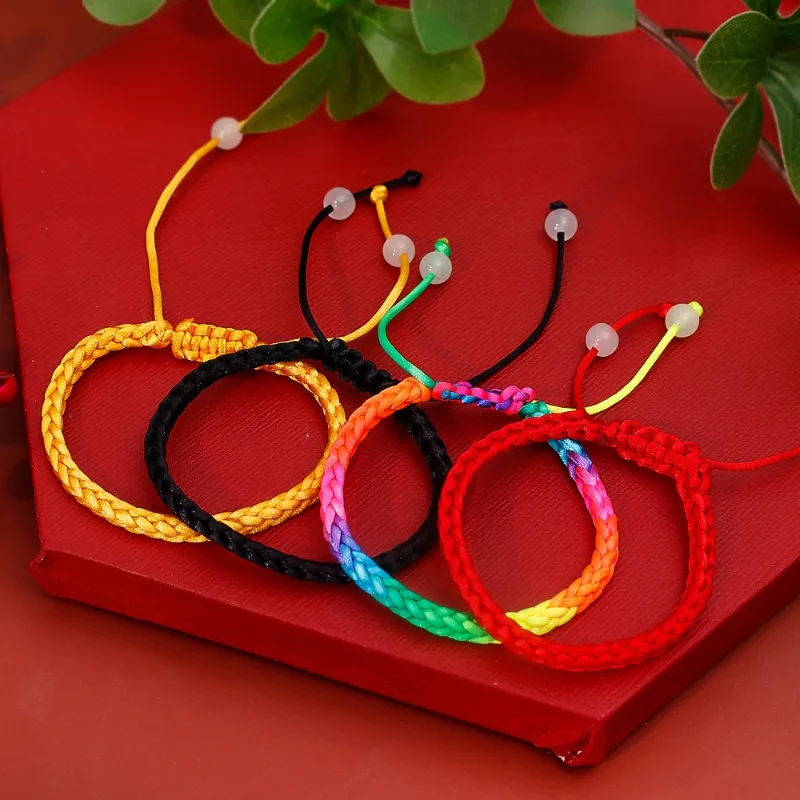 Bracelet Bouddhiste Tibétain Porte Chance - rouge
