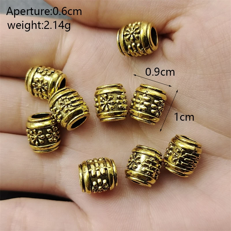 Tibetan Silver Metal Spacer Beads For Jewelry Making Big Hole 8-10mm Loose  Connector Findings Bracelet Necklace DIY Accessories - AliExpress