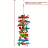 Toy Bird Large and Medium-Sized Macaw Nibbling Toy Wooden Color Toy Birds Supplies Parrot Swing 2