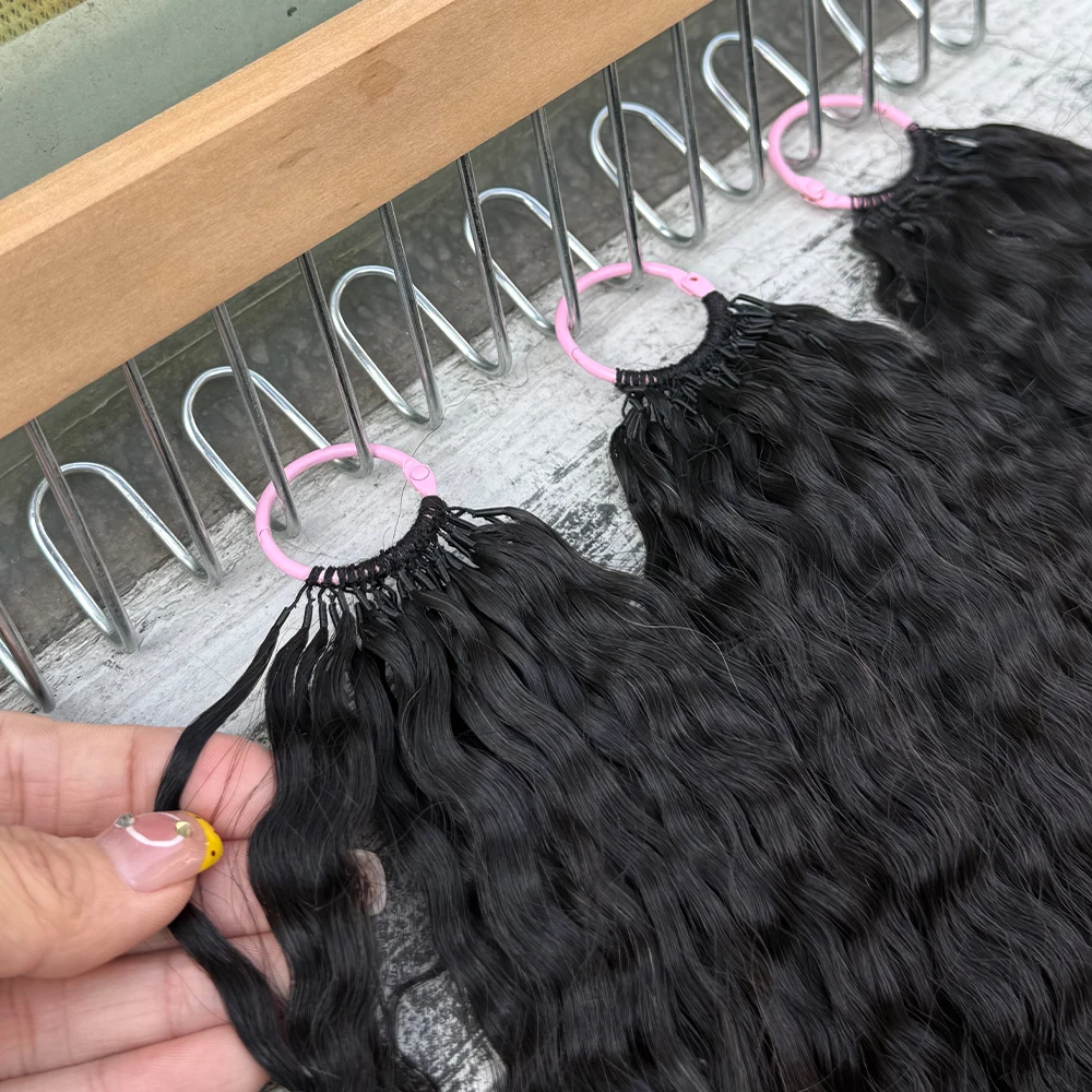 Crochet Human Hair Extensions No Shedding Invisible Crochet Feather Braiding Natural Color Body Wave Hair Extensions Deal 5