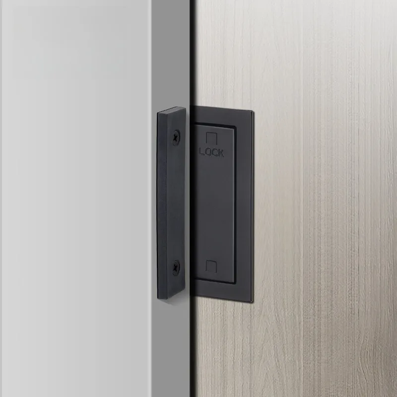Sliding Door Lock Indoor Sliding External Padlock New Chinese Style Built-in Wooden Door Kitchen Ghost Lock