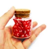 Bescon Standard Sized Transparent Red D4 Dice 20pcs Healing Potion Bottle, 20pcs D4 Health Potion Dungeons and Dragons Accessory 1