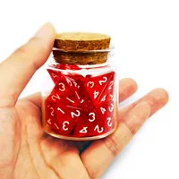 Bescon Standard Sized Transparent Red D4 Dice 20pcs Healing Potion Bottle, 20pcs D4 Health Potion Dungeons and Dragons Accessory 1