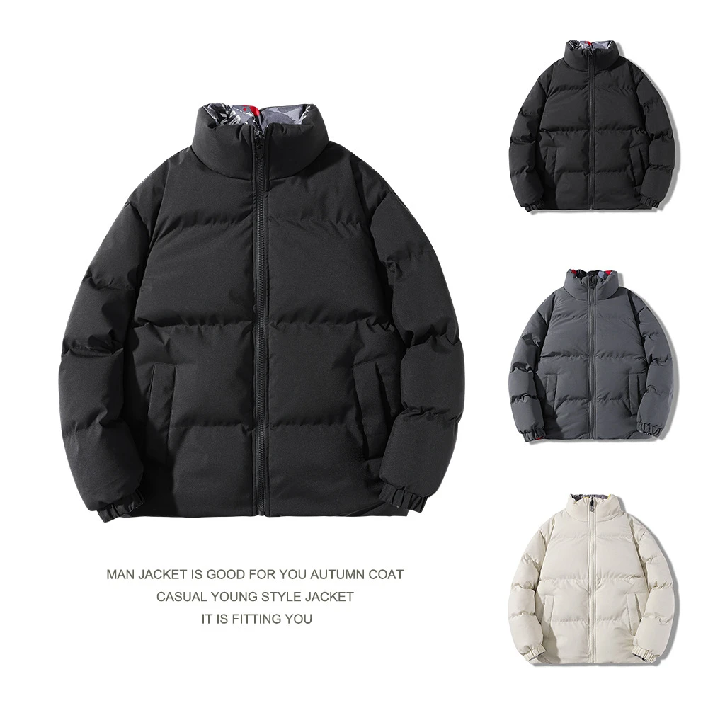 Description Picture 3 of itemJackets Men Double Sided Cotton Oversize 6XL 7XL 8XL Plus Size 2024 Autumn Winter Black Windbreak Business Thick Warm Coat Parka