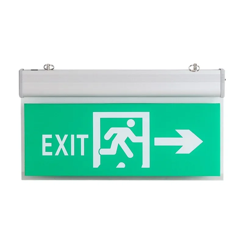 Exit Led Light Ac220v Green Exit Emergency Light Fire Sign Indicator Warning Lamp for Bulb Hotel Mall School Public Place emergency light