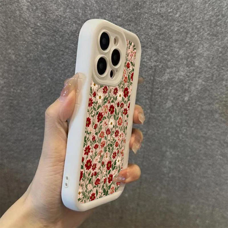 Cute Flower Pattern Silicone Soft Phone Case Cover