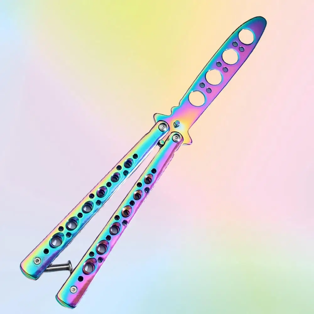 Butterfly Knife Foldable Trainer Portable Stainless Steel Pocket Practice Knife Training Tool For Outdoor Games Folding