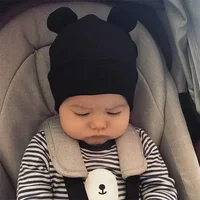 Baby Hat for Boys and Girls Spring Autumn Cute Ears Toddler Hat Infant Cap for Kids Love Papa Mama Print Baby Beanies 1