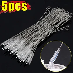 Reusable Long Nylon and Stainless Steel Straw Cleaning Brush Kit - M- 20x5x1cm (5pcs)