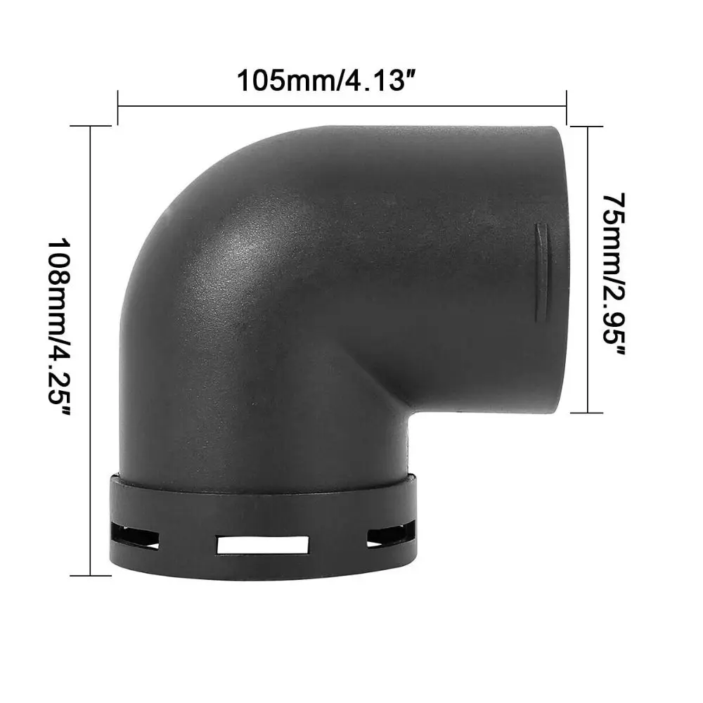 75mm/60mm Air Ducting Pipe Elbow Plastic Black Ducting Outlet Connector 90 Degrees Parking Heater For Eberspaecher air diesel heater duct pipe