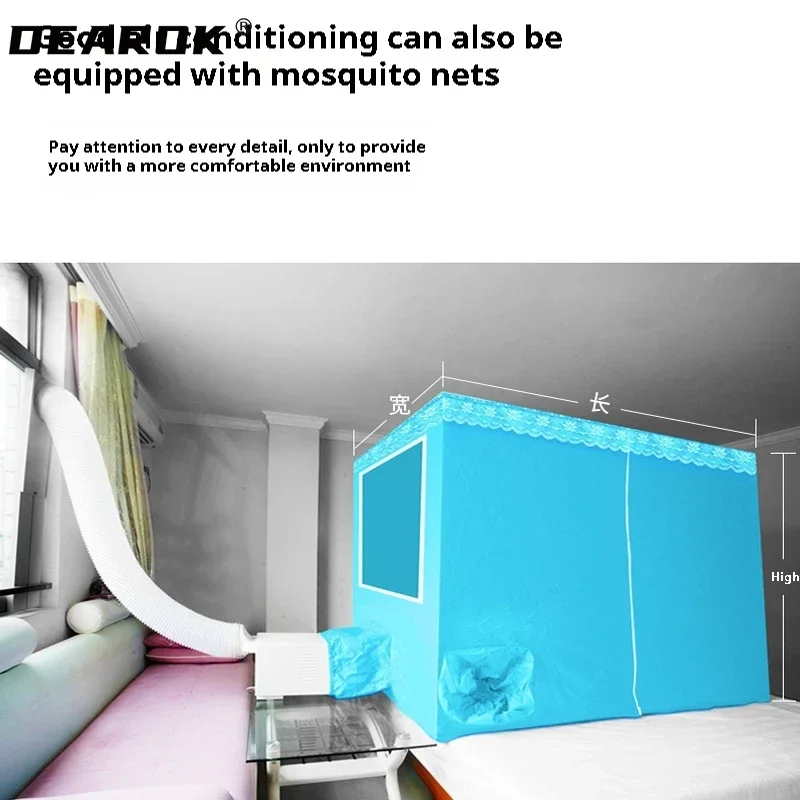 Home Air Conditioner System Desktop Portable Air Conditioning Room Floor Mosquito Net Fan aire acondicionado
