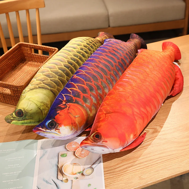 Zerodis - Cuscino Peluche A Forma Di Pesce Koi/Carpa - Giocattolo Morbido 60cm - Regalo Simpatico Per Divano, Auto, Letti