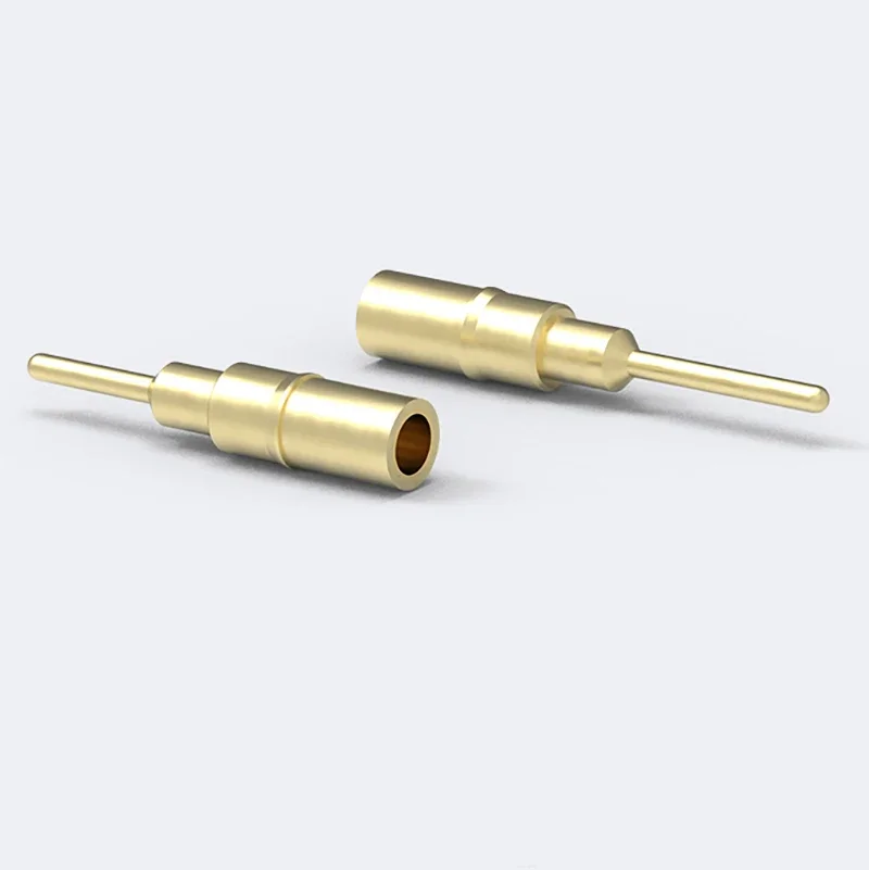 100 stücke dim 0,3-0,46mm Mini-Rundloch-Stift kopf Buchse Gold platine Löt klaue Feder buchse Kristall oszillator Sensor Relais buchse