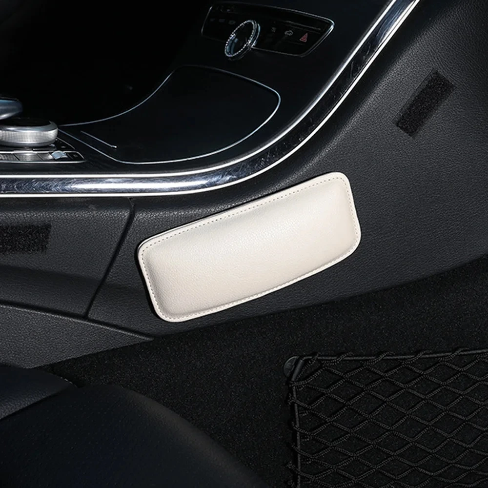 Knee Cushion Car Knee Cushion Leather Knee Pad For Car Interior Pillow Comfortable Memory Foam Universal Truck Thigh Support Accessories