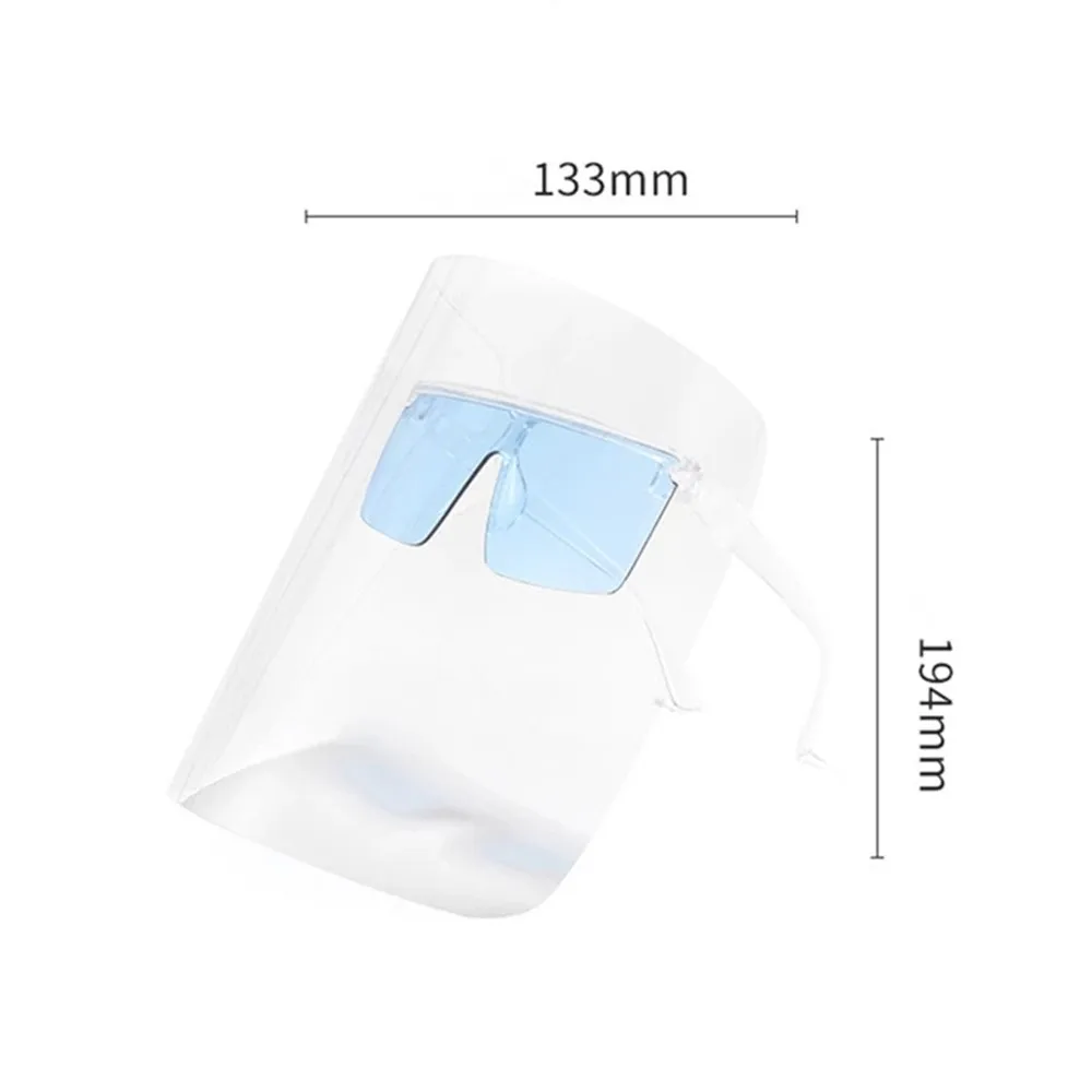 Multicolor Transparent Kitchen Face Shield with Anti-Fog Protection