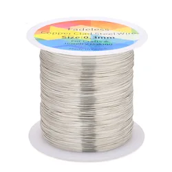 Fadeless Copper Clad Steel Sculpting Wire - Bendable Metal for Craft, Floral, and Jewelry Making, 100m/328ft (Dull silver)