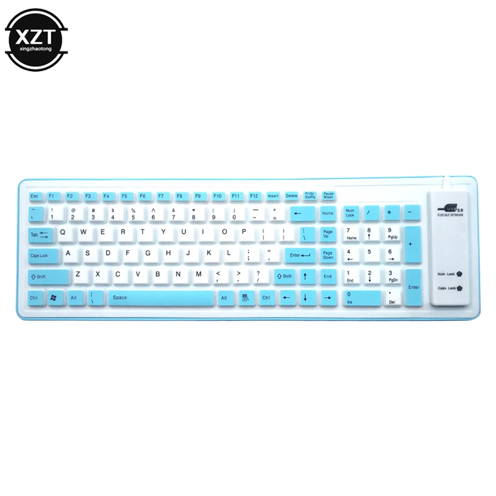 108 toetsen USB siliconen flexibel opvouwbaar toetsenbord waterdicht stofdicht USB stille toetsen voor laptop kopen vanaf een prijs van 11