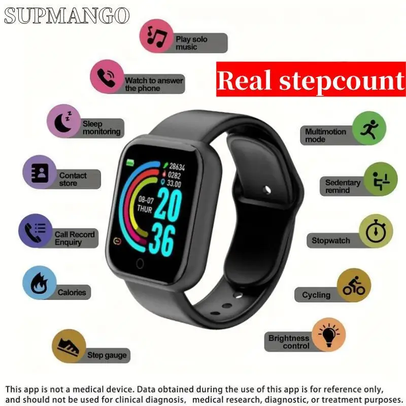 Y68 Real step count Sports Fashion Smart Watch Multifunctional Men And Women Networking Mobile Phone Music Fitness Sports Watch smart watch