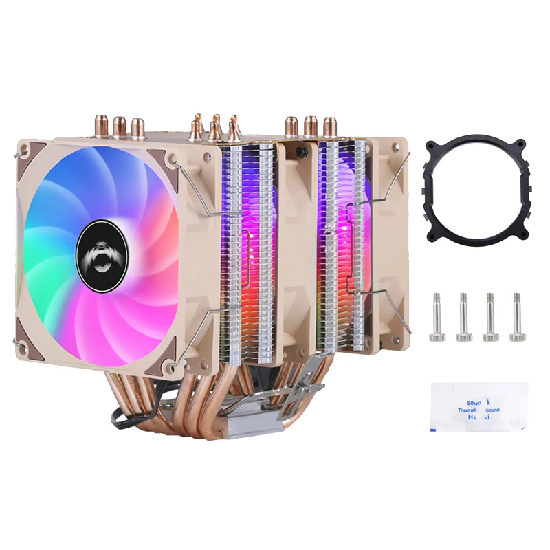 Ventola Di Raffreddamento Della Cpu Efficiente Raffreddata Ad Aria Processore Del Computer Twin Towers 6 Heat Pipe Adatto Per L'Installazione Di Lga20